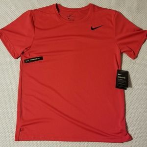 Nike Breathe Dri-Fit  Red Training T-Shirt NWT